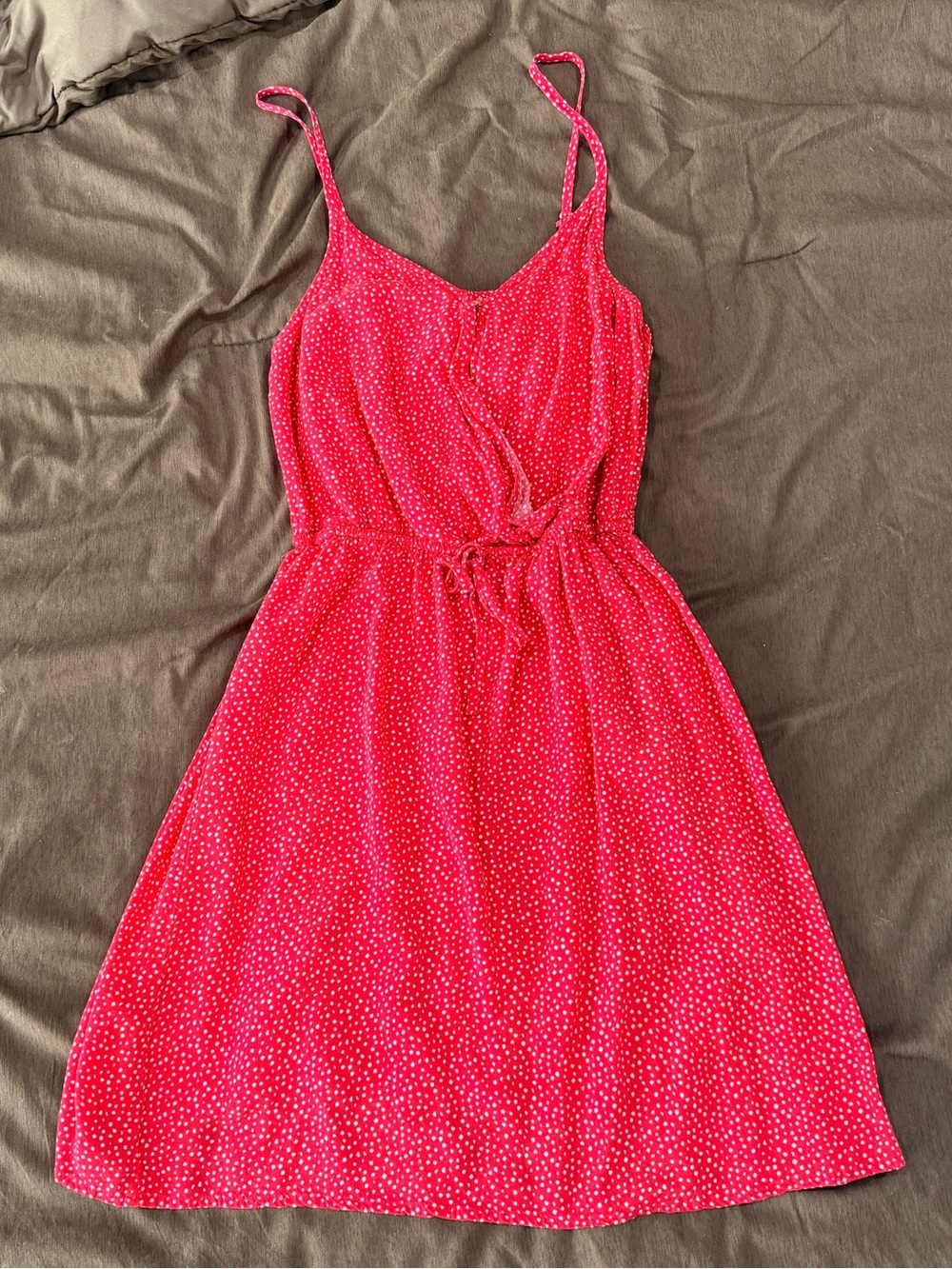 Hollister Hot Pink Polka Dot Mini Dress